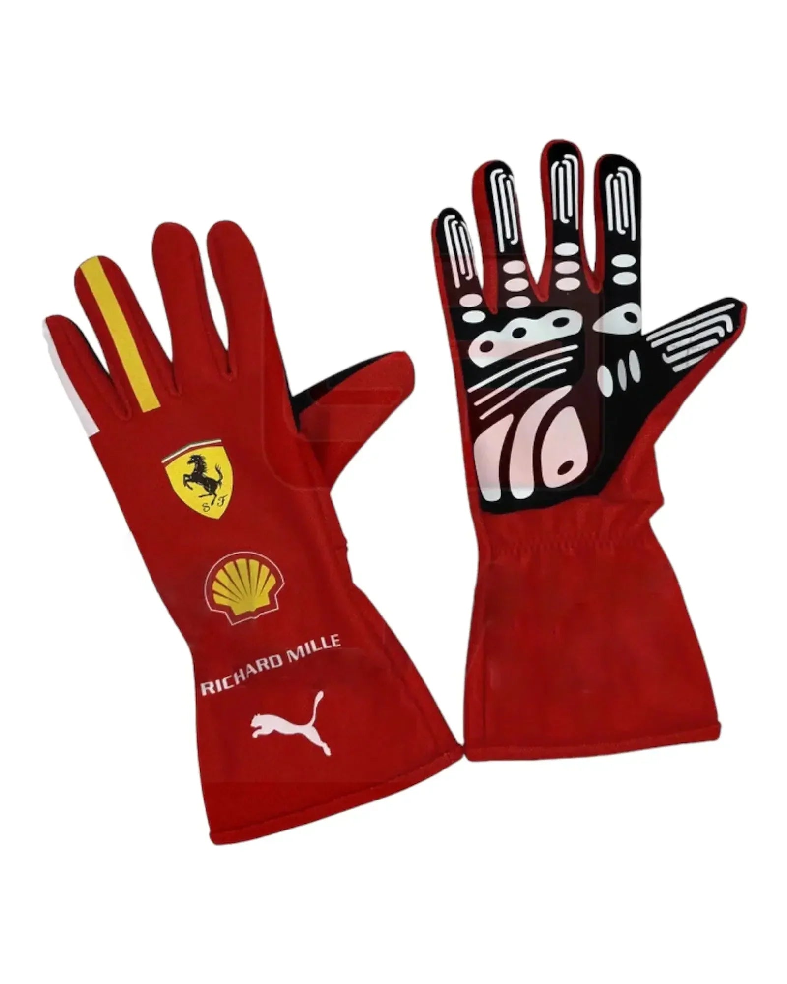Ferrari Racing Gloves-2024 Charles Leclerc Official Gloves - Fine Racewears