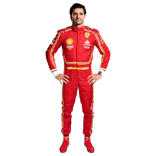 Carlos Sainz 2024 Ferrari F1 Inspired Race Suit | Fine Racegear - Fine Racewears