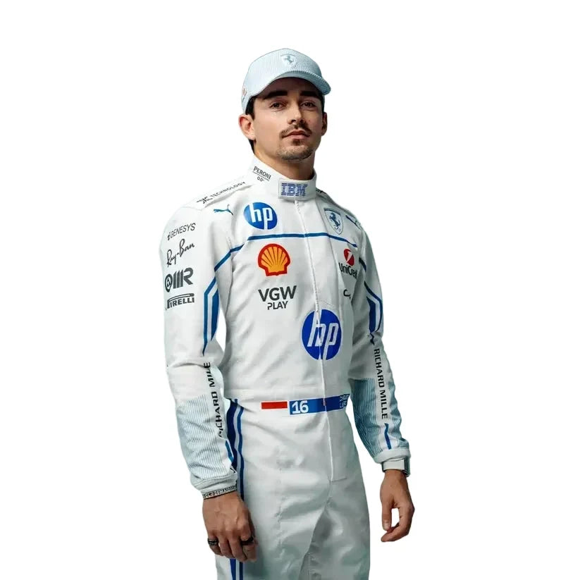 2025 Charles Leclerc Scuderia Ferrari Hp Monaco GP Race Suit - Fine Racewears