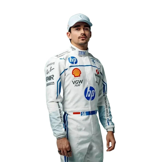 2025 Charles Leclerc Scuderia Ferrari Hp Monaco GP Race Suit - Fine Racewears