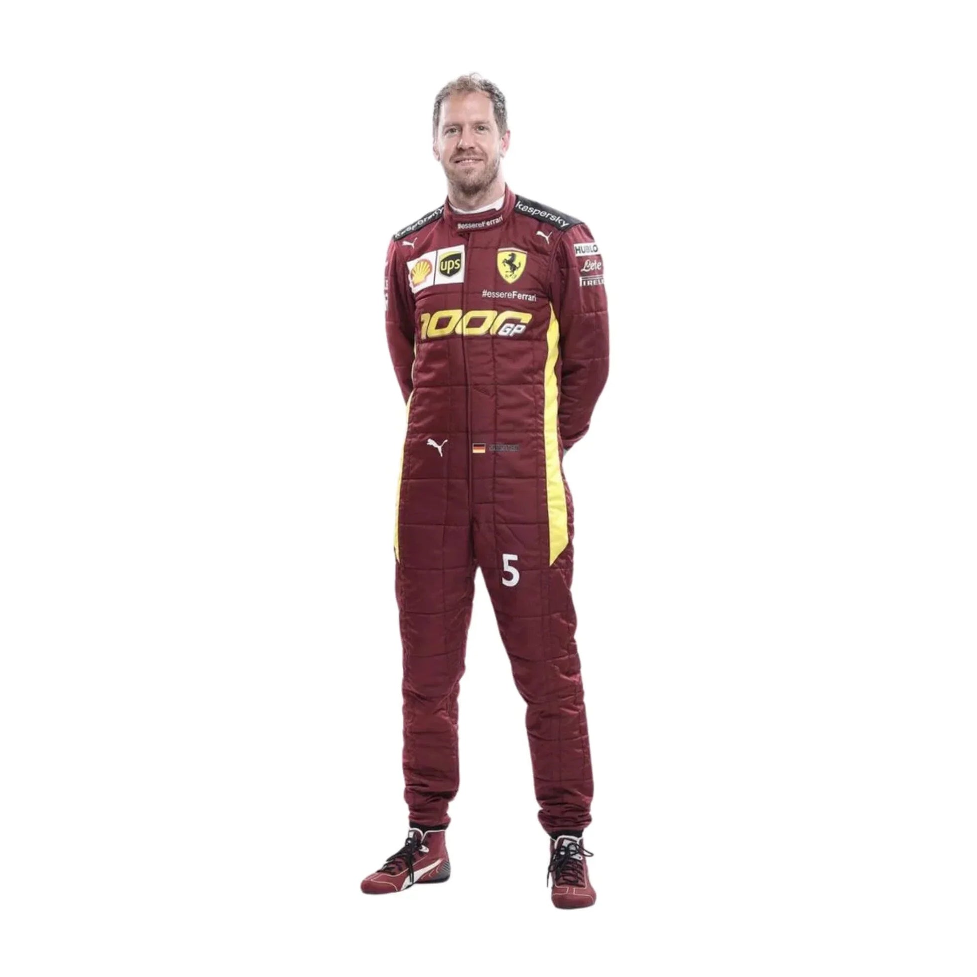 2020 Sebastian Vettel 1000 GP Ferrari F1 Racing Suit | Fine Racegear - Fine Racewears