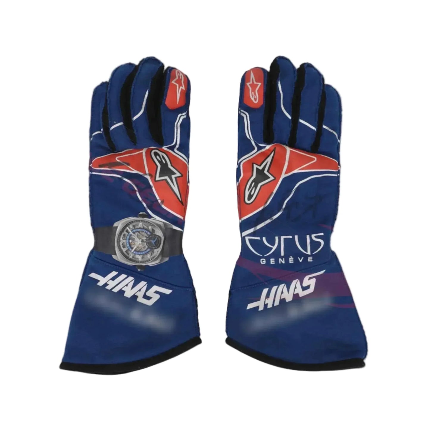 2021 Mick Schumacher Abu Dhabi GP Haas F1  Race Gloves