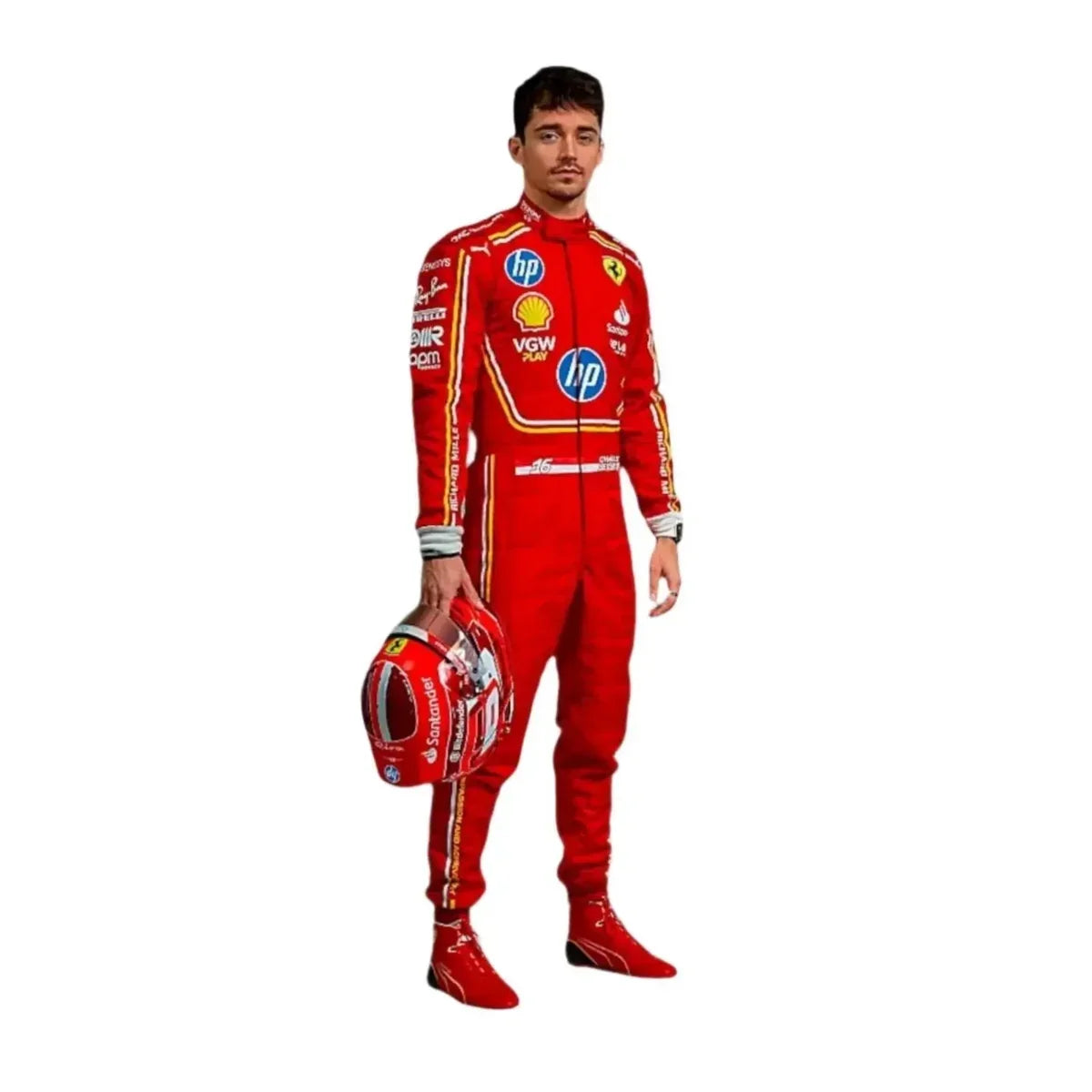 2024 Monaco GP Scuderia Ferrari Hp Charles Leclerc F1 Race Suit - Fine Racewears