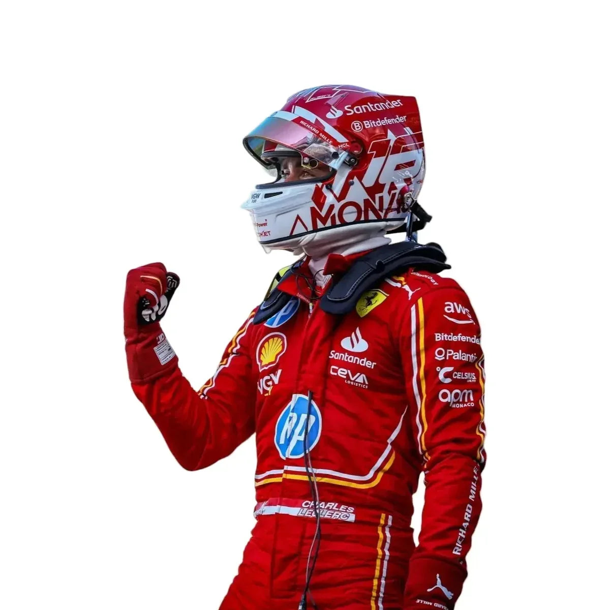 2024 Monaco GP Scuderia Ferrari Hp Charles Leclerc F1 Race Suit - Fine Racewears
