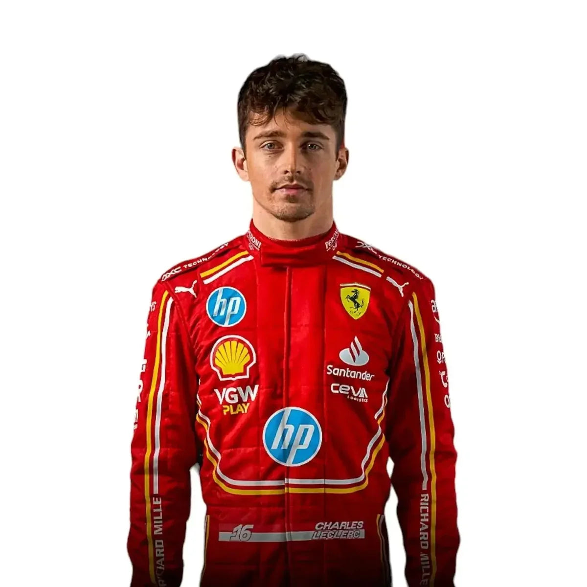 2024 Monaco GP Scuderia Ferrari Hp Charles Leclerc F1 Race Suit - Fine Racewears