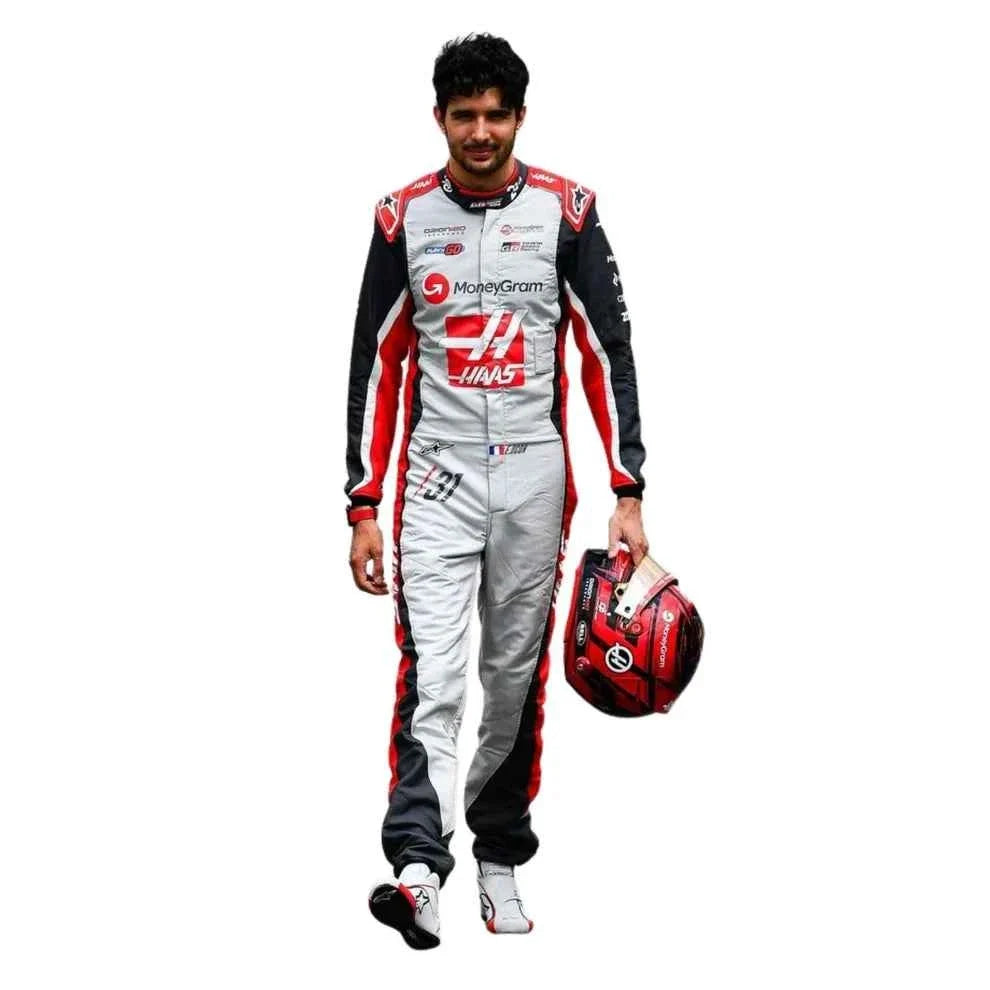 2025 F1 Racing Costume Worn by Esteban Ocon & Oliver Bearman – 200th Race Look Canadian GP Haas