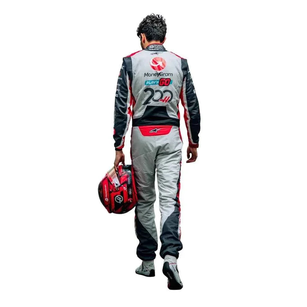 2025 F1 Racing Costume Worn by Esteban Ocon & Oliver Bearman – 200th Race Look Canadian GP Haas