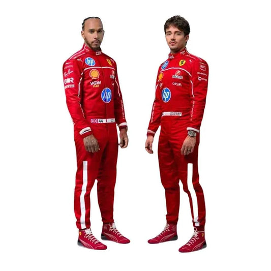2025 F1 Racing Costume Worn by Charles Leclerc & Lewis Hamilton Ferrari | Fine Racegear