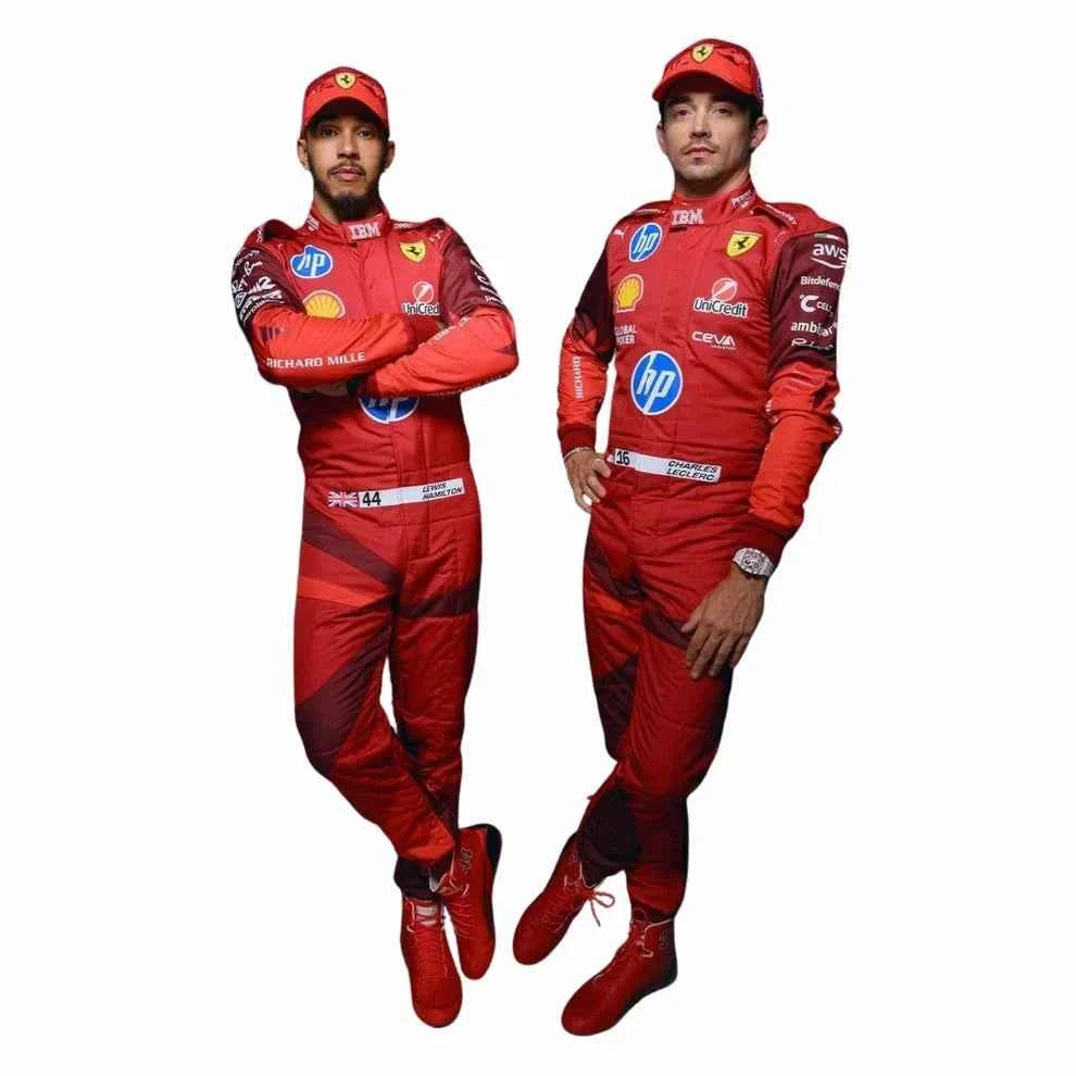 2025 F1 Racing Costume Worn by Charles Leclerc & Lewis Hamilton – Las Vegas GP | Fine Racegear