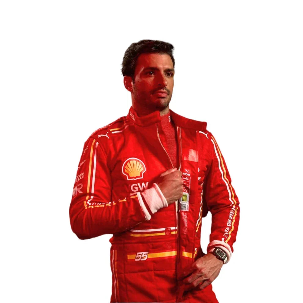 2024 Carlos Sainz Jr. Scuderia Ferrari F1 Race suit - Fine Racewears