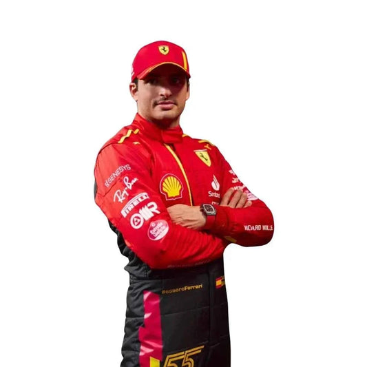 Carlos Sainz Jr. 2023 Spain Grand Prix Ferrari F1 Racing Suit | Fine Racegear