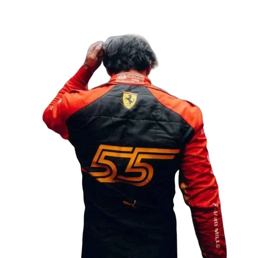 Carlos Sainz Jr. 2023 Spain Grand Prix Ferrari F1 Racing Suit | Fine Racegear