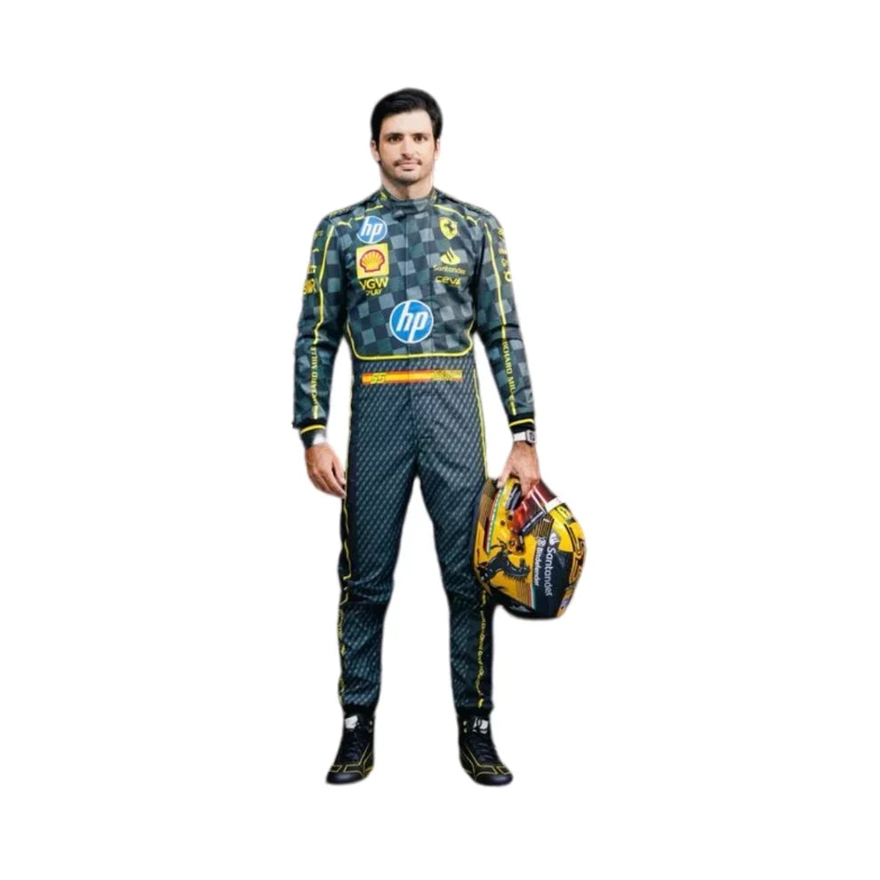 F1 Racing Costume Worn by Charles Leclerc & Carlos Sainz Jr. – 2024 HP Italy GP Ferrari - Fine Racewears