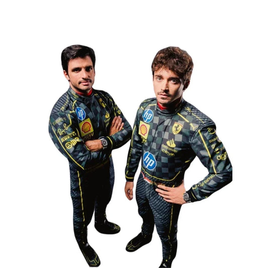 F1 Racing Costume Worn by Charles Leclerc & Carlos Sainz Jr. – 2024 HP Italy GP Ferrari - Fine Racewears