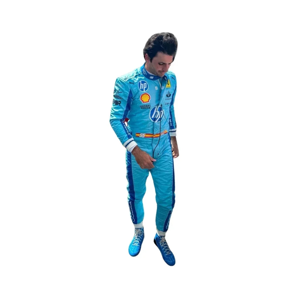 2024 Carlos Sainz Ferrari HP Miami Grand Prix F1 Race Suit - Fine Racewears