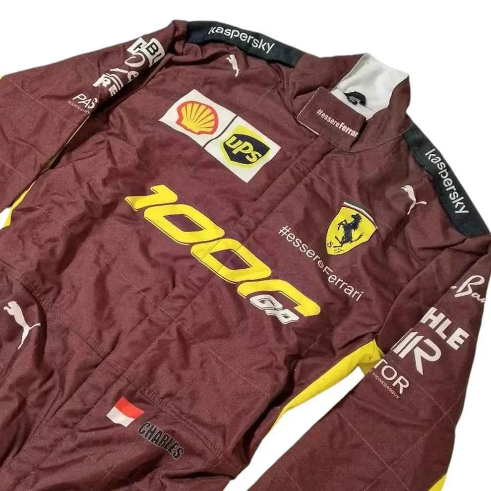 Charles Leclerc 2020 1000 GP Ferrari F1 Racing Suit | Fine Racegear