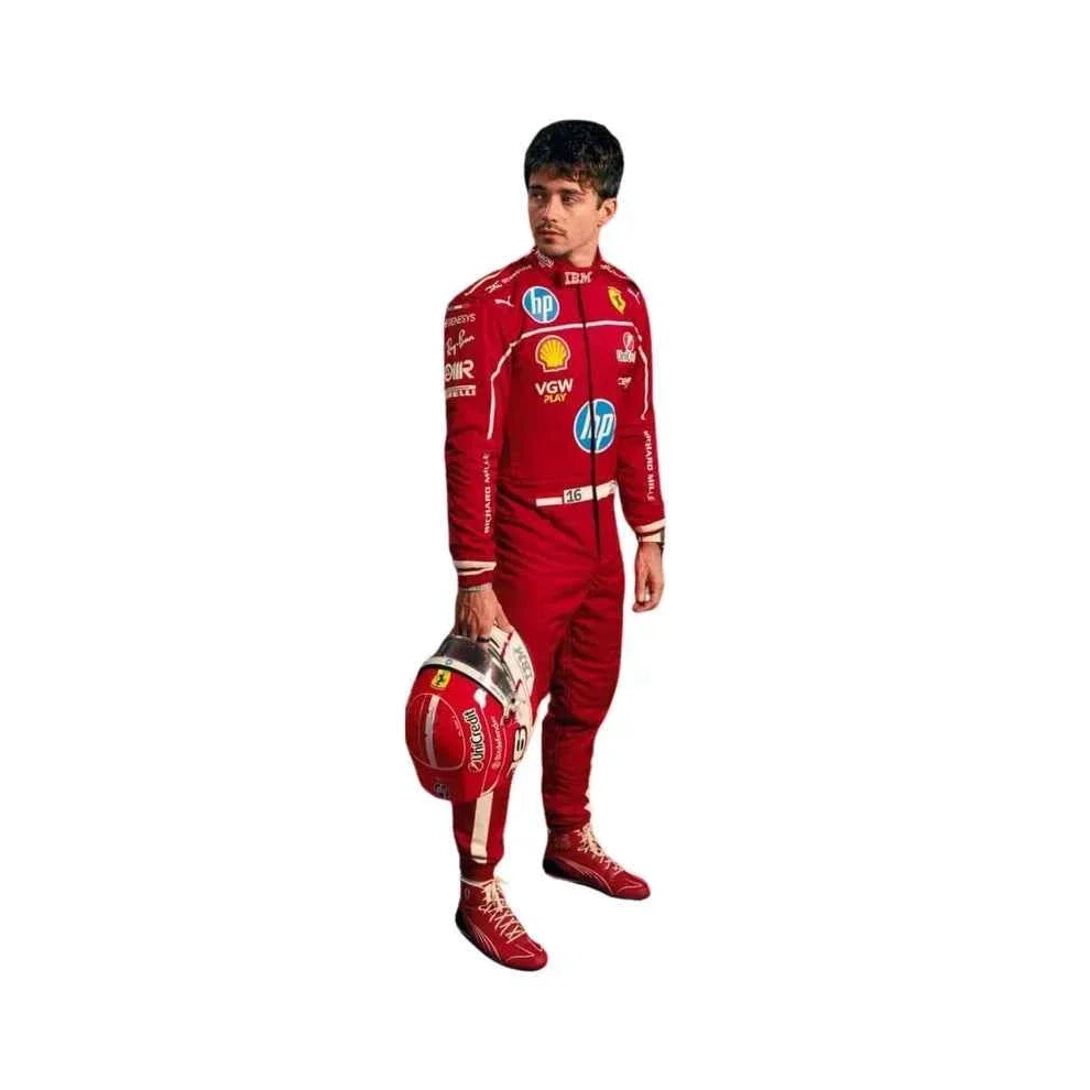 2025 F1 Racing Costume Worn by Charles Leclerc & Lewis Hamilton Ferrari | Fine Racegear