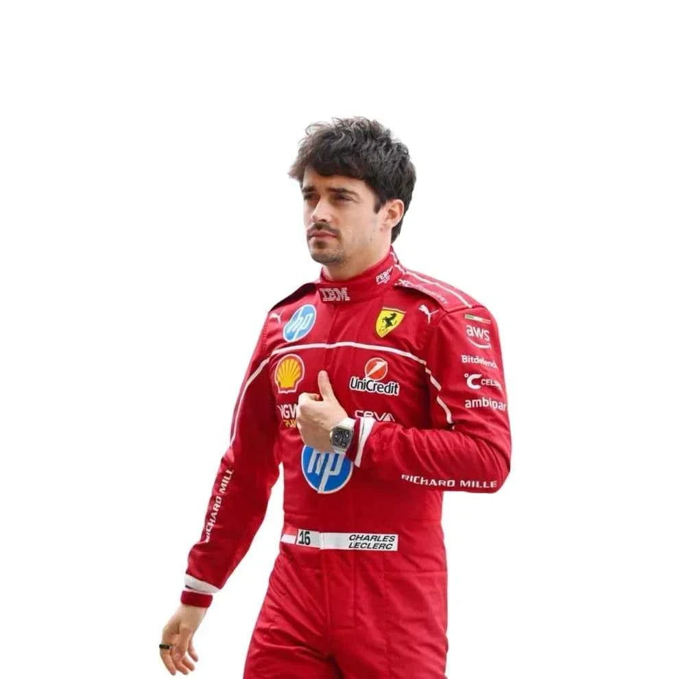 2025 F1 Racing Costume Worn by Charles Leclerc & Lewis Hamilton Ferrari | Fine Racegear