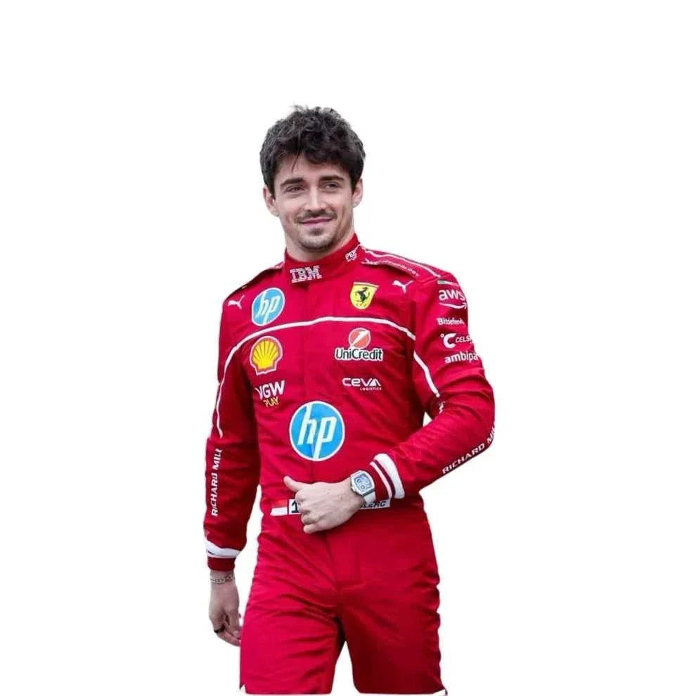 2025 F1 Racing Costume Worn by Charles Leclerc & Lewis Hamilton Ferrari | Fine Racegear