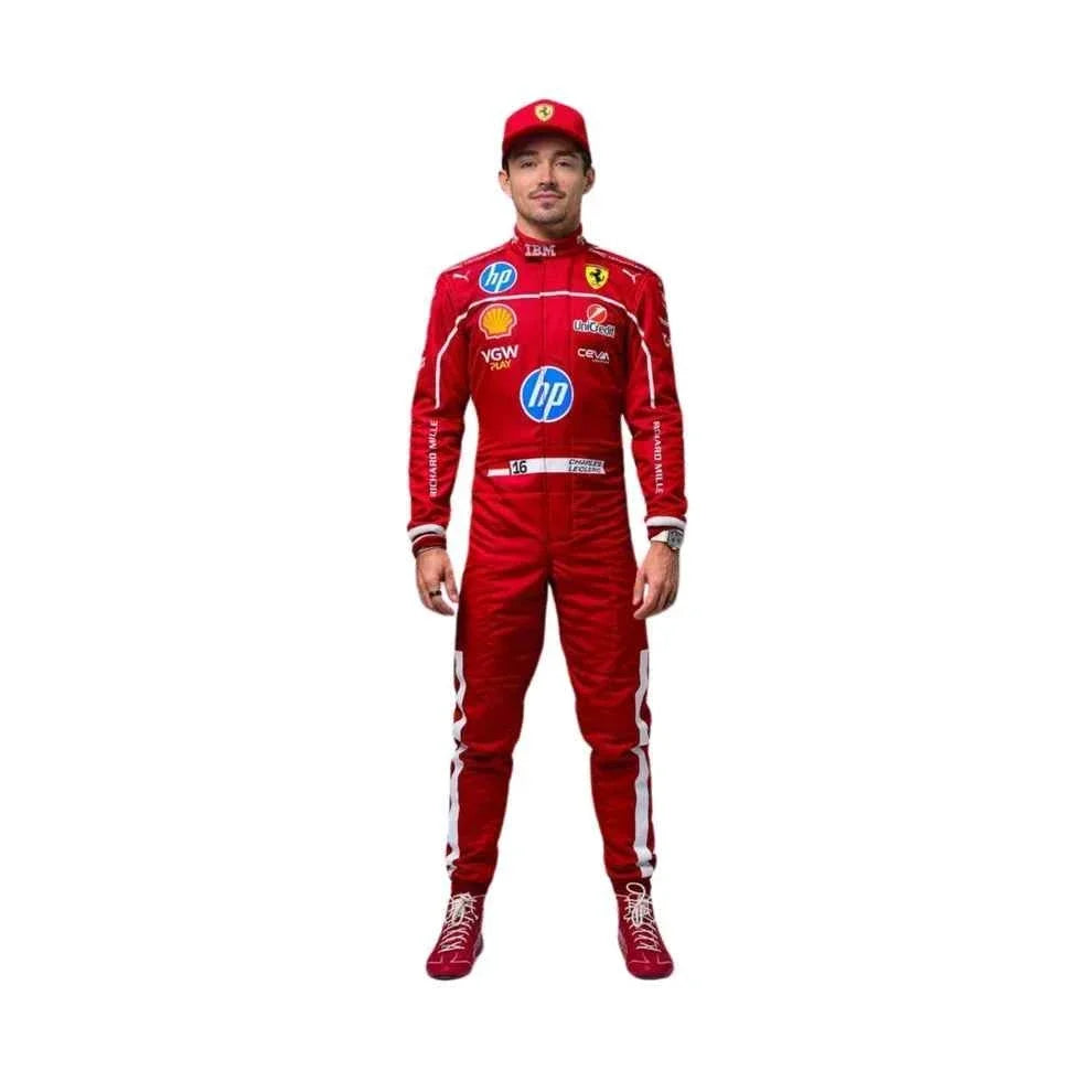 2025 F1 Racing Costume Worn by Charles Leclerc & Lewis Hamilton Ferrari | Fine Racegear