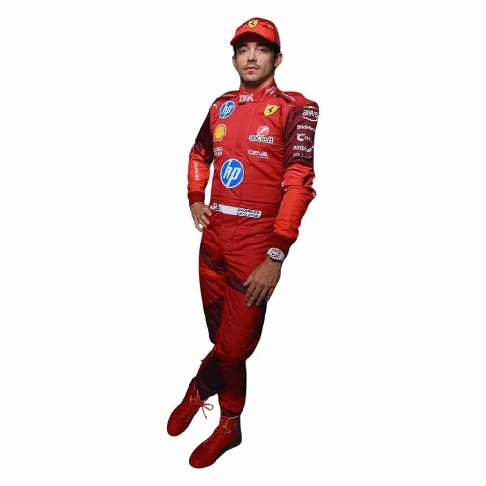2025 F1 Racing Costume Worn by Charles Leclerc & Lewis Hamilton – Las Vegas GP | Fine Racegear