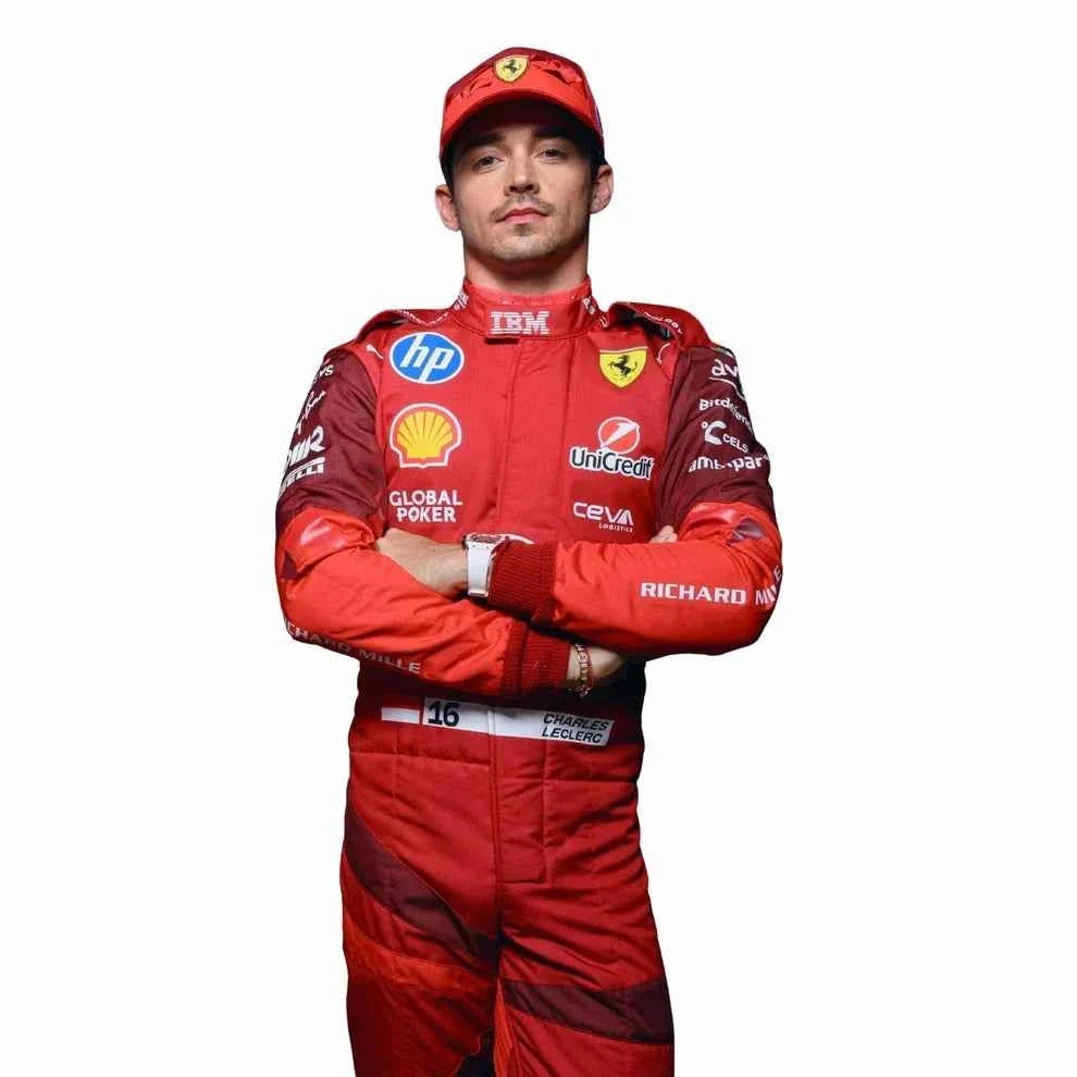 2025 F1 Racing Costume Worn by Charles Leclerc & Lewis Hamilton – Las Vegas GP | Fine Racegear