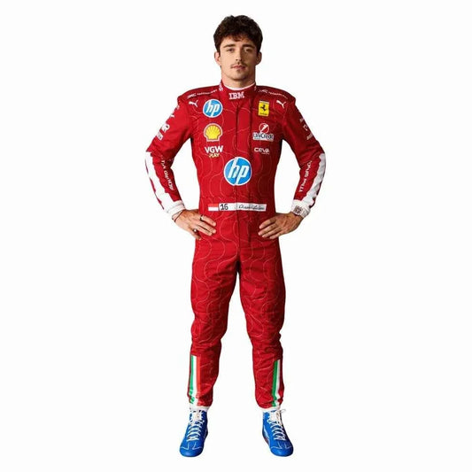 Charles Leclerc 2025 Monza GP Ferrari F1 Racing Suit | Fine Racegear
