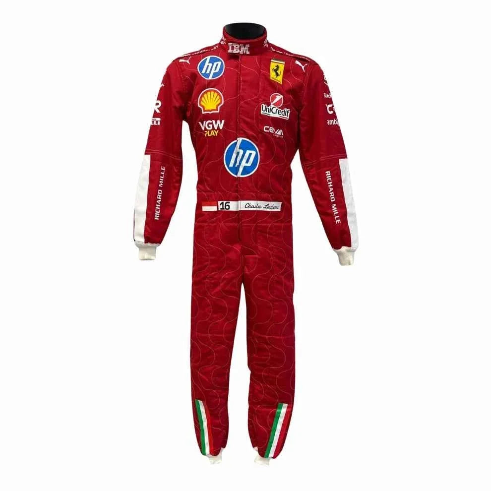 Charles Leclerc 2025 Monza GP Ferrari F1 Racing Suit | Fine Racegear