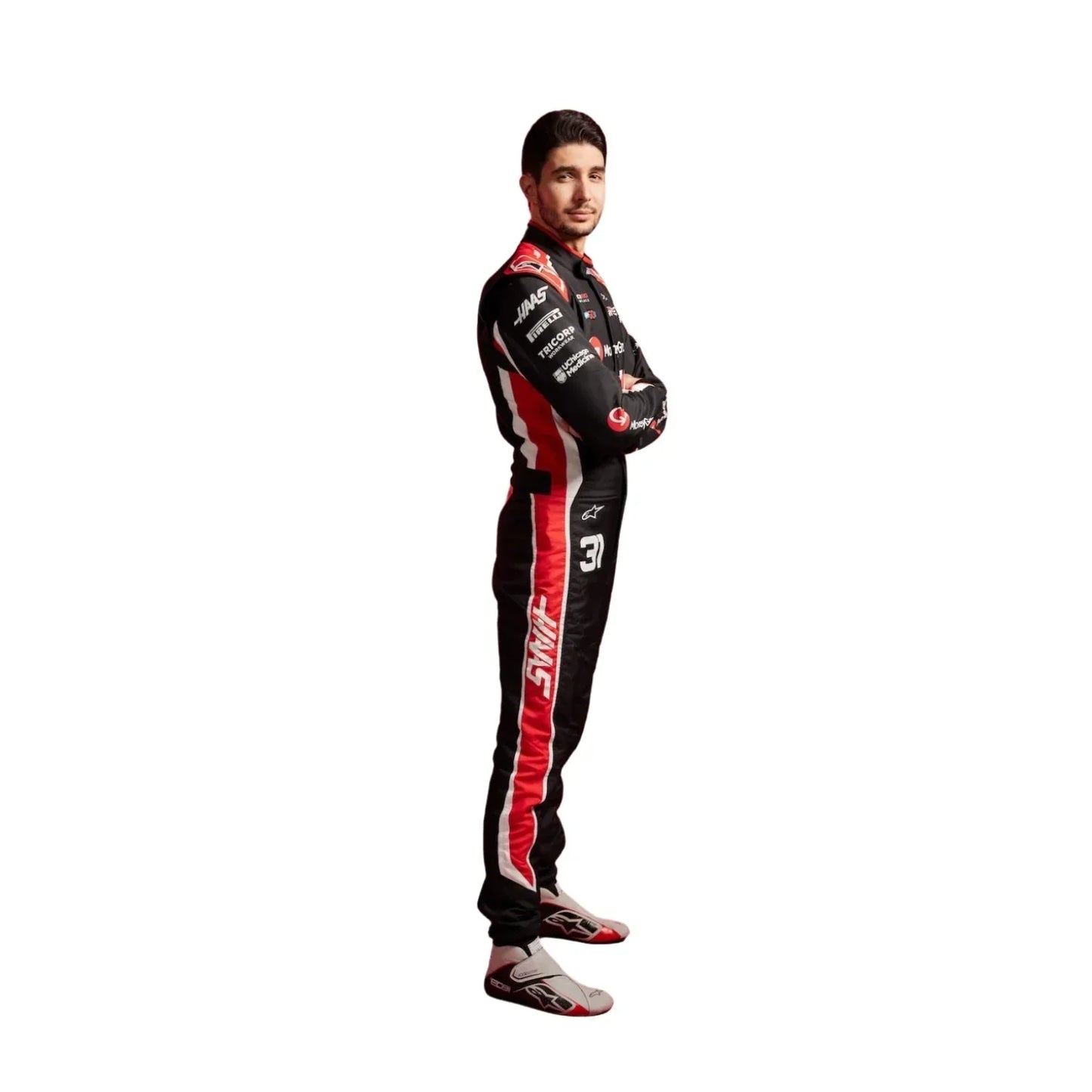 Esteban Ocon 2025 Haas F1 Inspired Race Suit | Fine Racegear - Fine Racewears