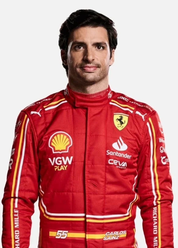 Carlos Sainz 2024 Ferrari F1 Inspired Race Suit | Fine Racegear - Fine Racewears