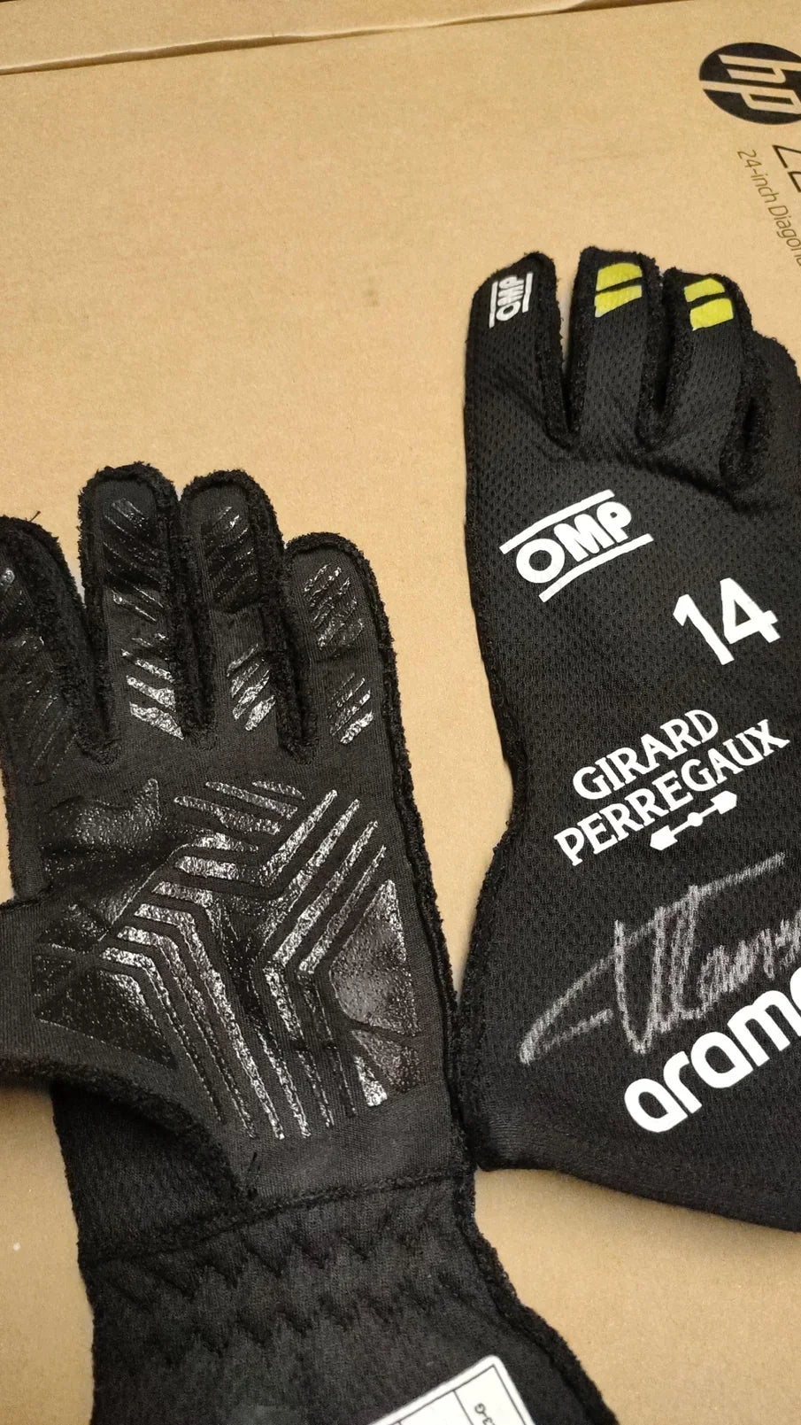 2024 Fernando Alonso Aston Martin F1 Race Gloves - Fine Racewears