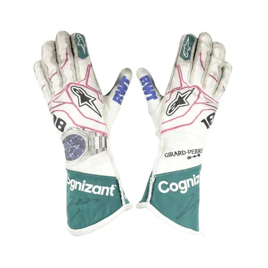 2021 Lance Stroll Aston Martin F1 Race Gloves - Fine Racewears