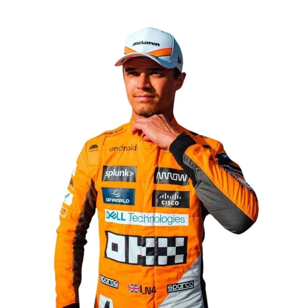 Lando Norris 2023 'Triple Crown' Spanish GP McLaren F1 Racing Suit | Fine Racegear