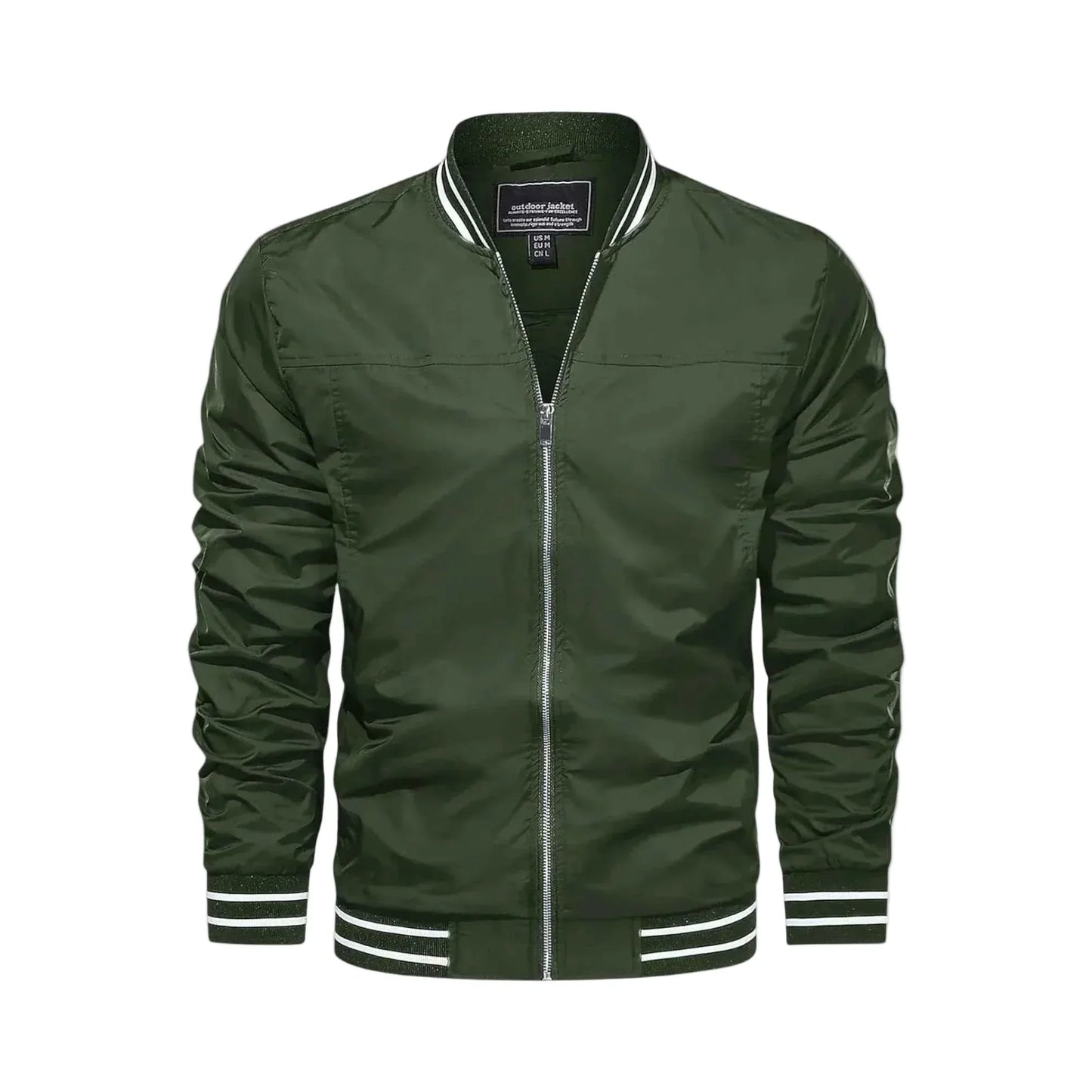 Men's Lightweight Bomber Jacket - Army Green