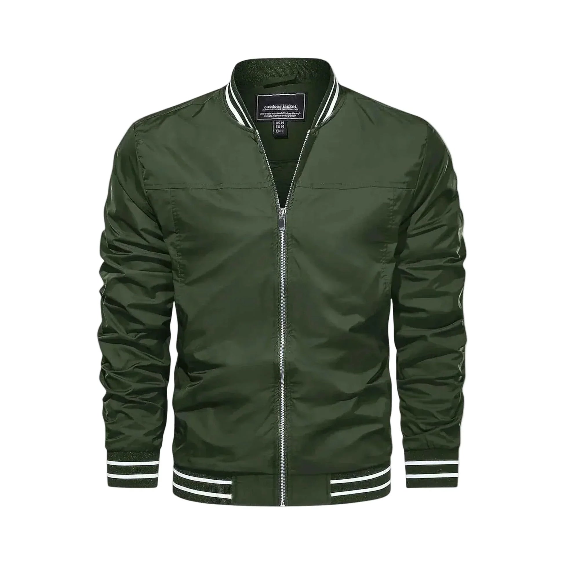 Men's Lightweight Bomber Jacket - Army Green
