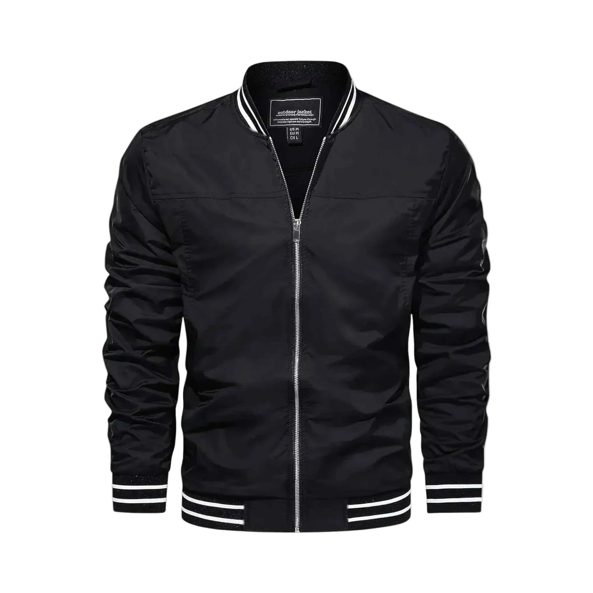Men's Lightweight Bomber Jacket - Black