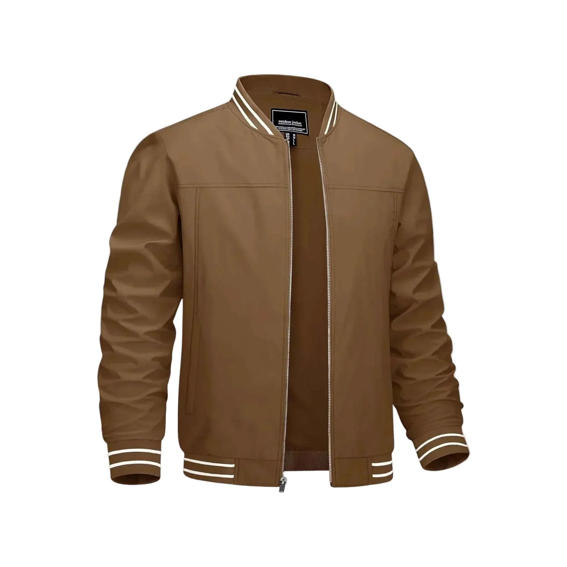 Men's Lightweight Bomber Jacket - Brown