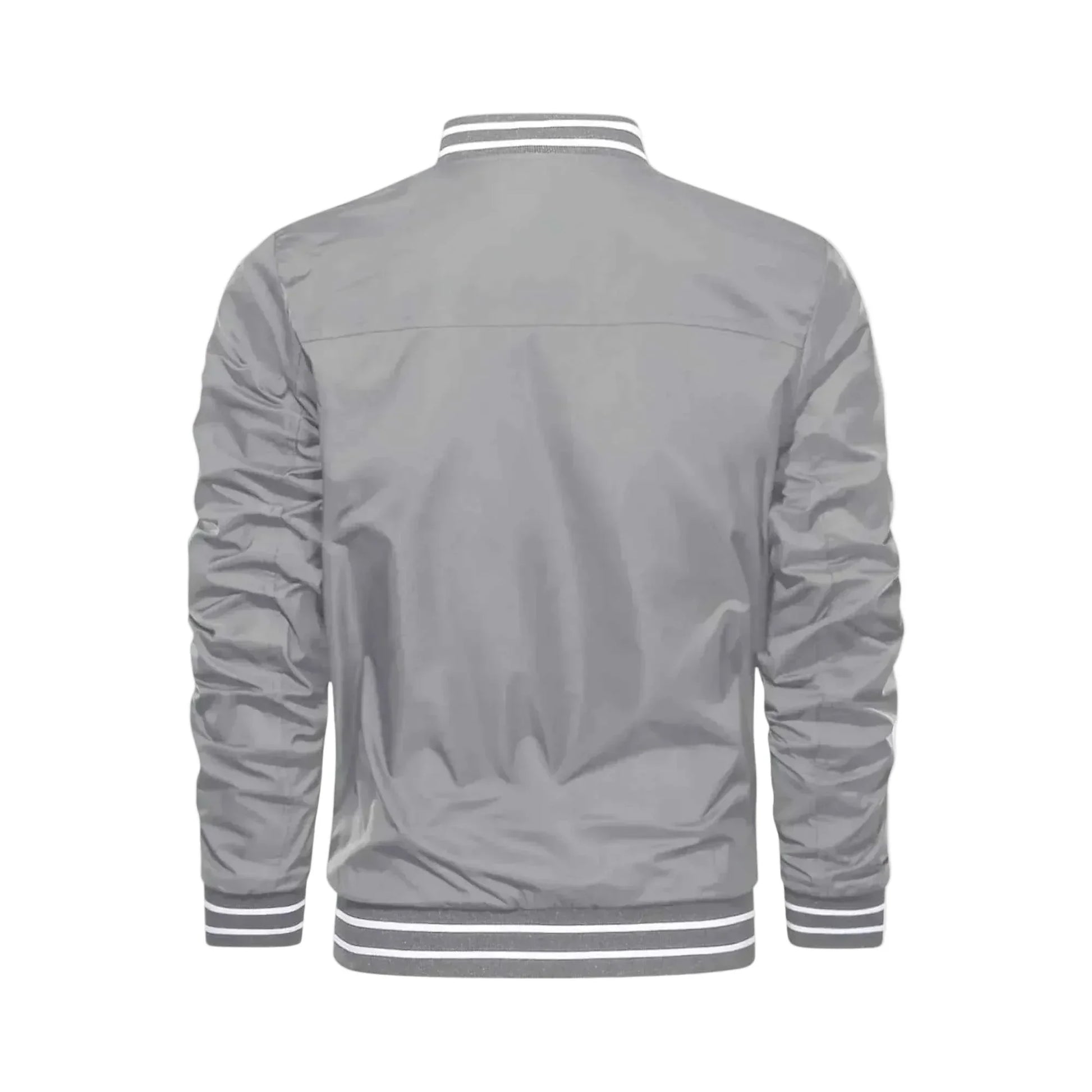 Men's Lightweight Bomber Jacket - Light Grey