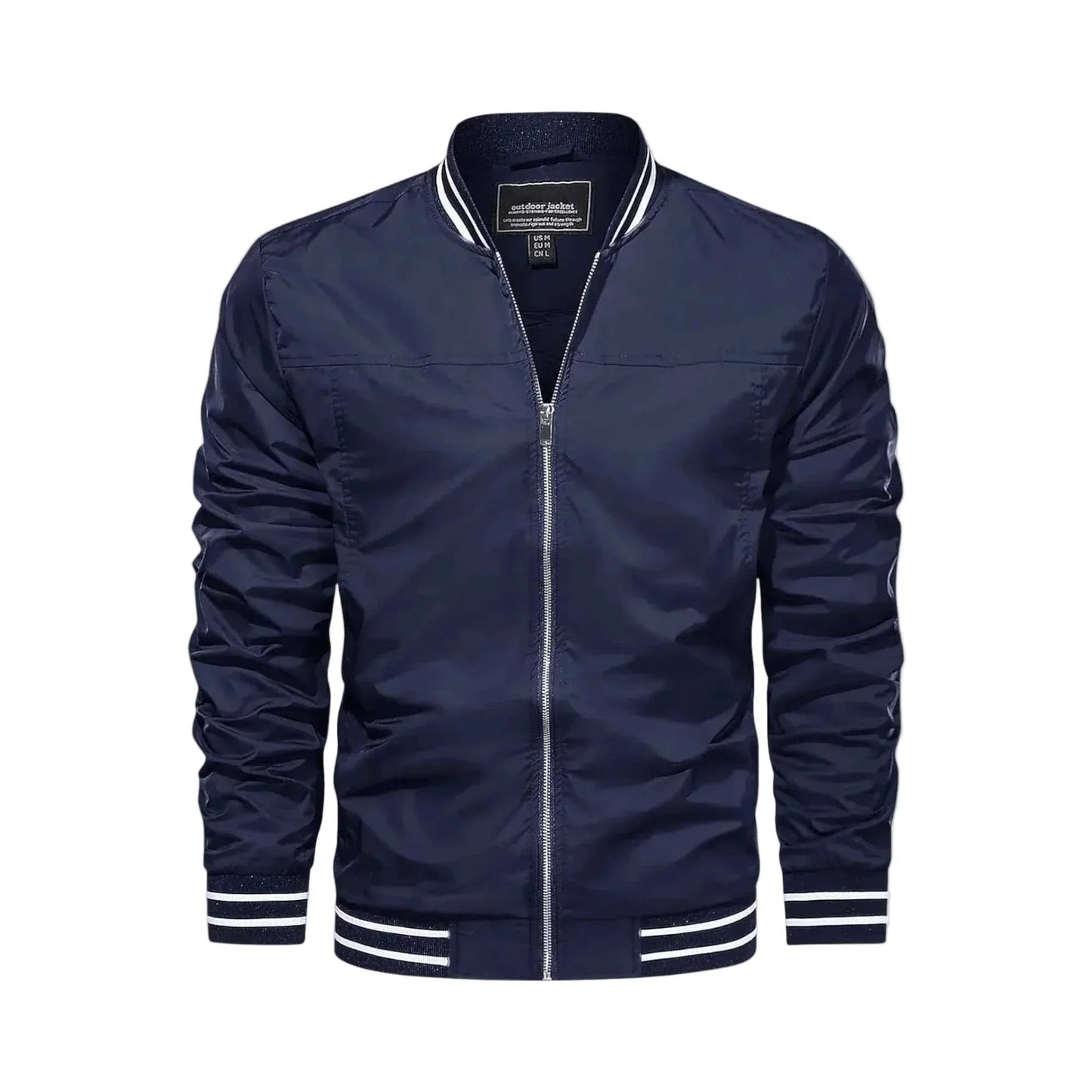 Men's Lightweight Bomber Jacket - Navy Blue