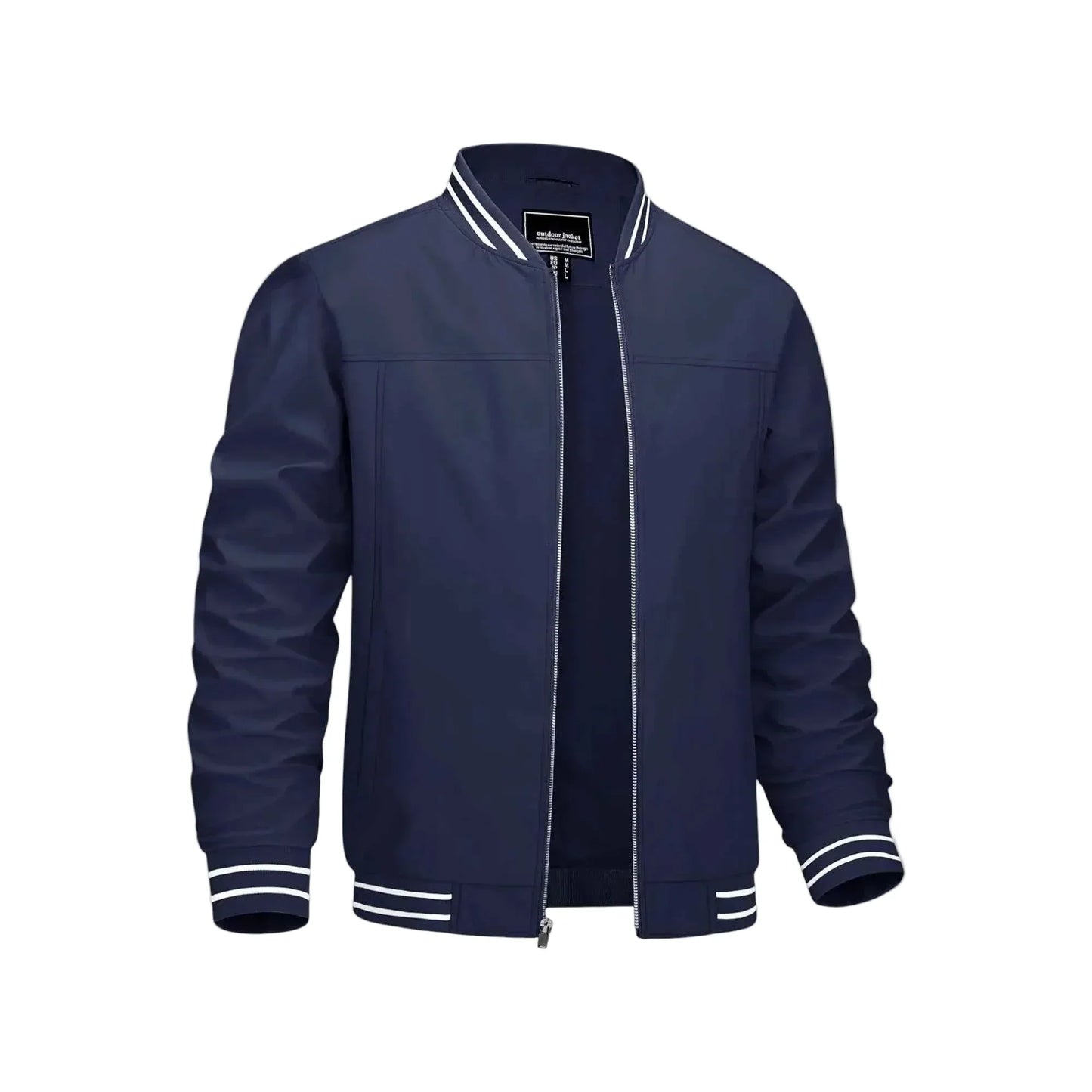 Men's Lightweight Bomber Jacket - Navy Blue