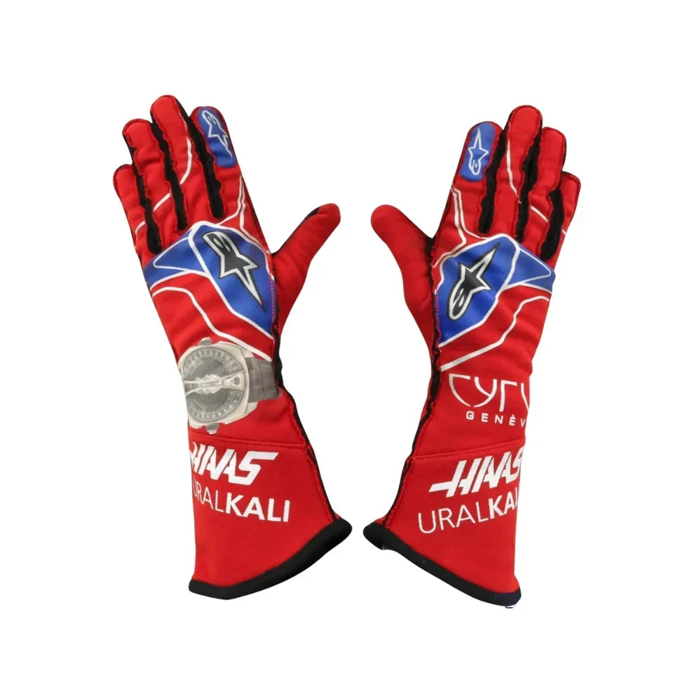 2021 Nikita Mazepin Mexico GP Haas F1 Race Gloves - Fine Racewears