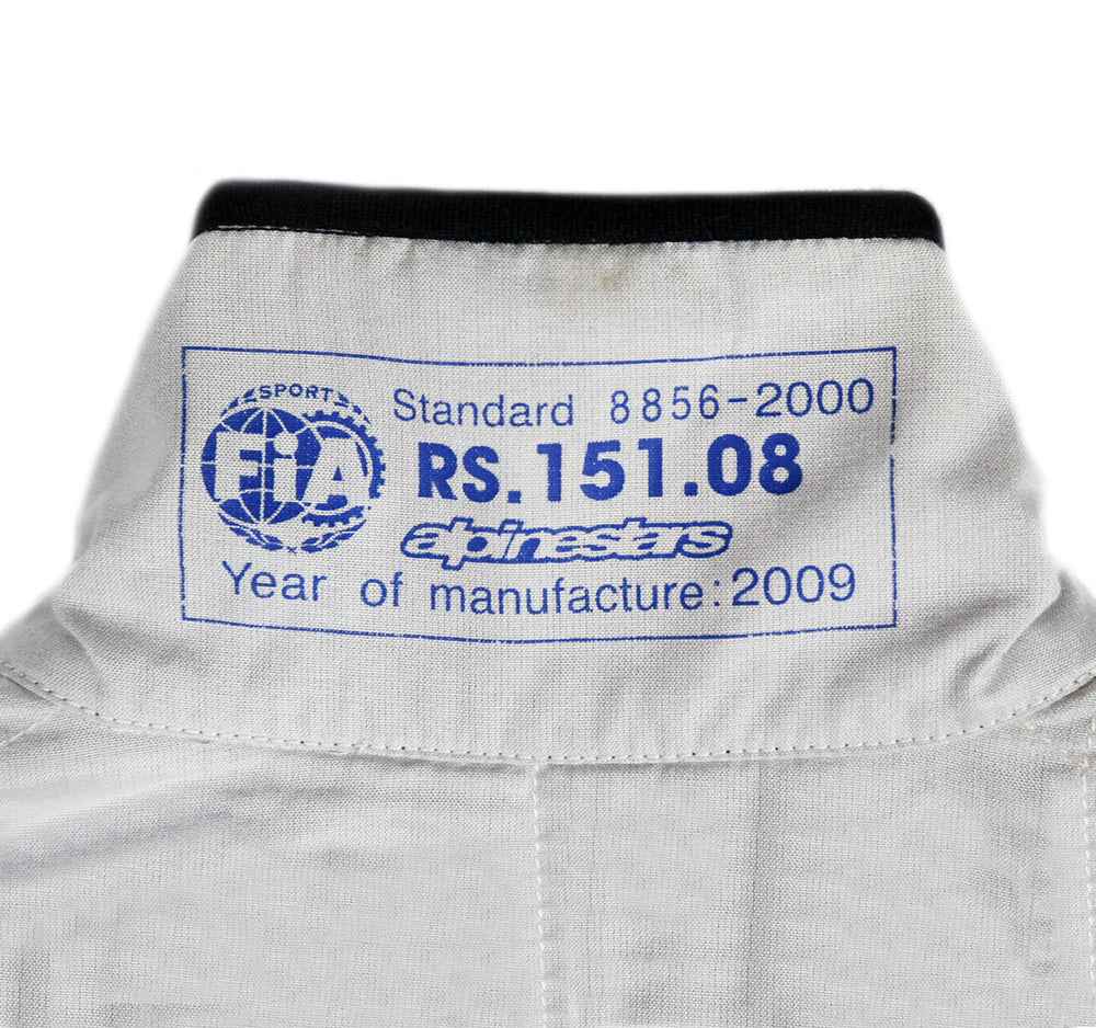 2009 Rubens Barrichello Race Used Brawn Abu Dhabi Grand Prix F1 Suit