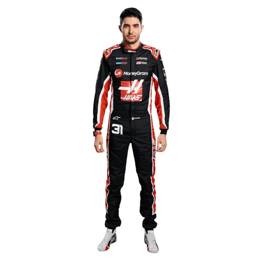 Esteban Ocon 2025 Haas F1 Inspired Race Suit | Fine Racegear - Fine Racewears
