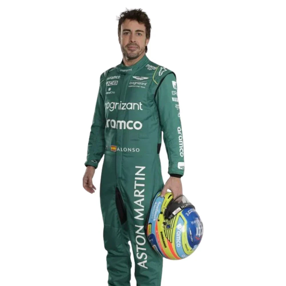 2023 Fernando Alonso Aston Martin F1 Race Suit - Fine Racewears