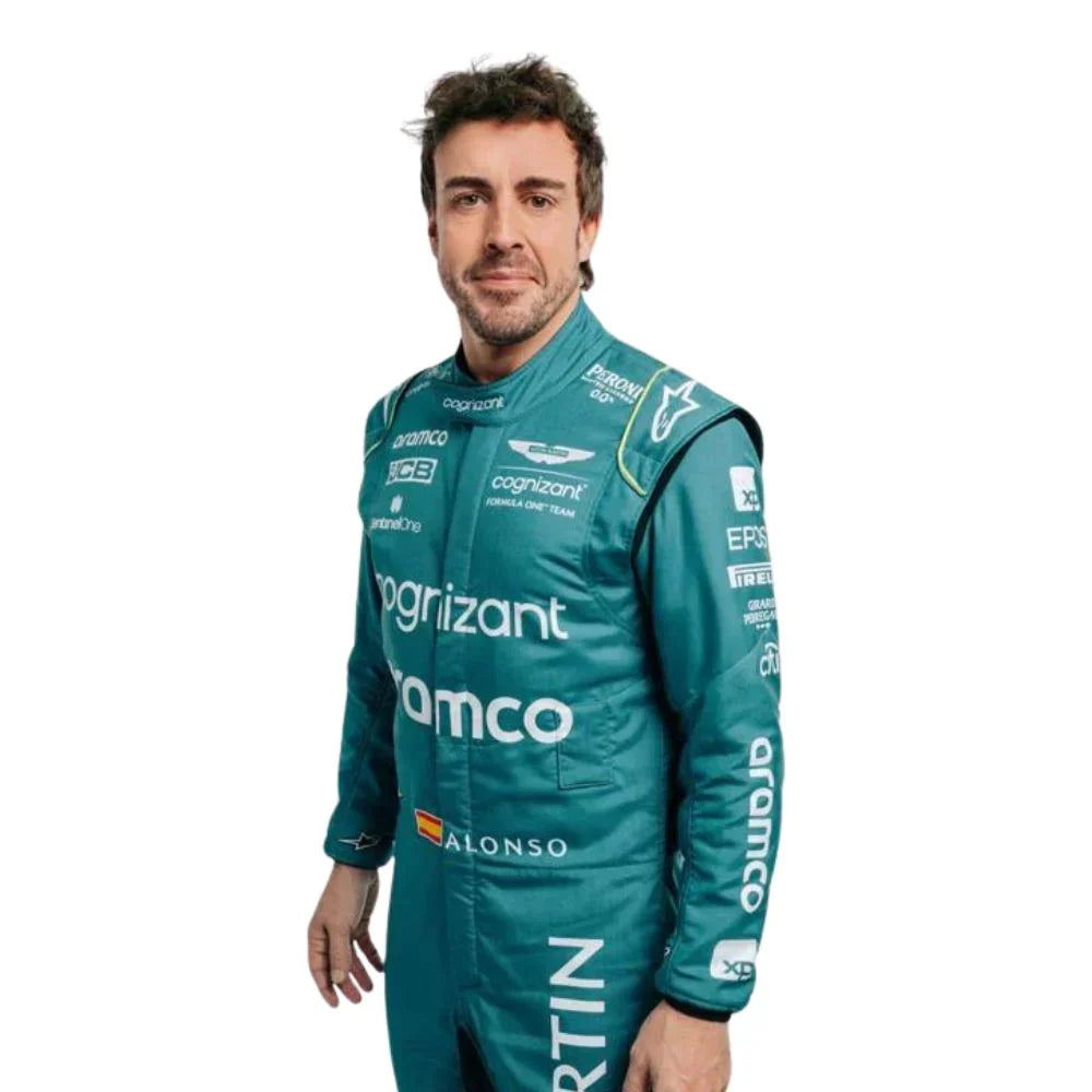 2023 Fernando Alonso Aston Martin F1 Race Suit - Fine Racewears