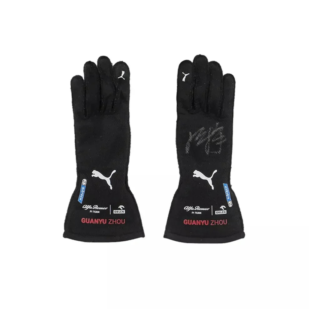 2022 Zhou Guanyu F1 Race Gloves Singapore GP - Fine Racewears