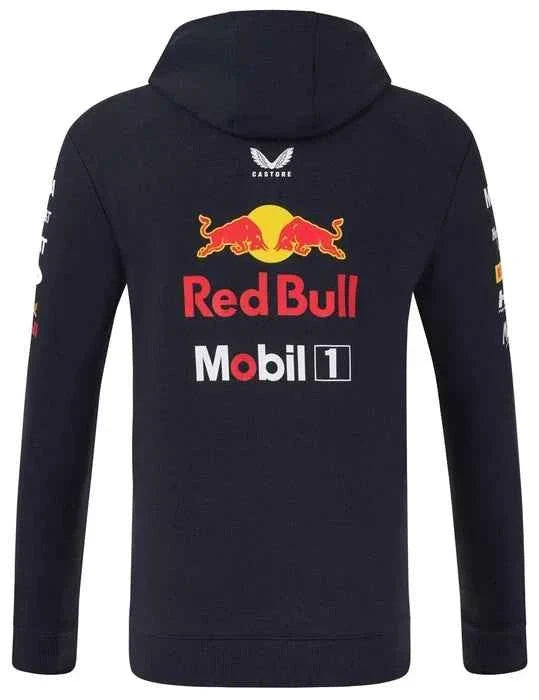 Red Bull Racing F1 Men's 2025 Team Full Zip Hoodie - Navy