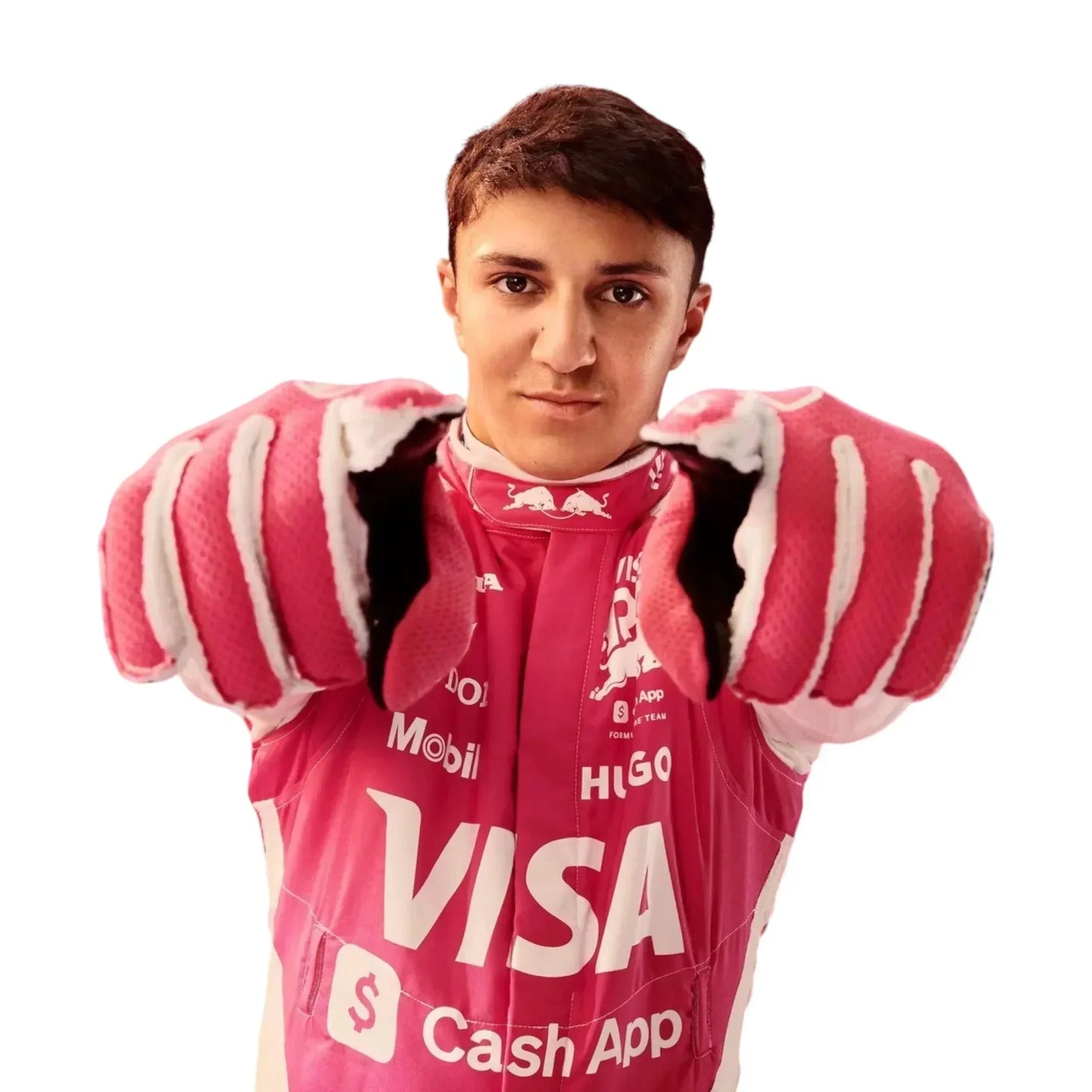 Isack Hadjar 2025 Racing Bulls F1 Inspired Race Suit (pink) | Fine Racegear - Fine Racewears