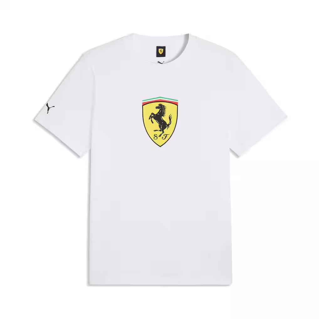 Scuderia Ferrari Large Shield T-Shirt by Puma - White