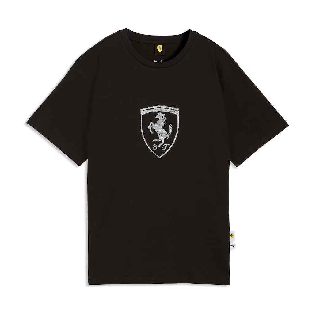 Scuderia Ferrari Shield T-Shirt by Puma - Womens - Black